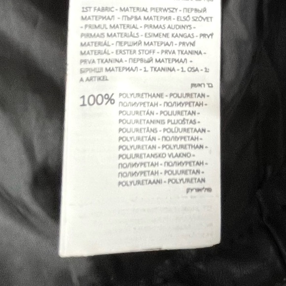 NWT Sinsay Outerwear Vegan Leather Black Moto Jacket Size XS - Picture 12 of 14